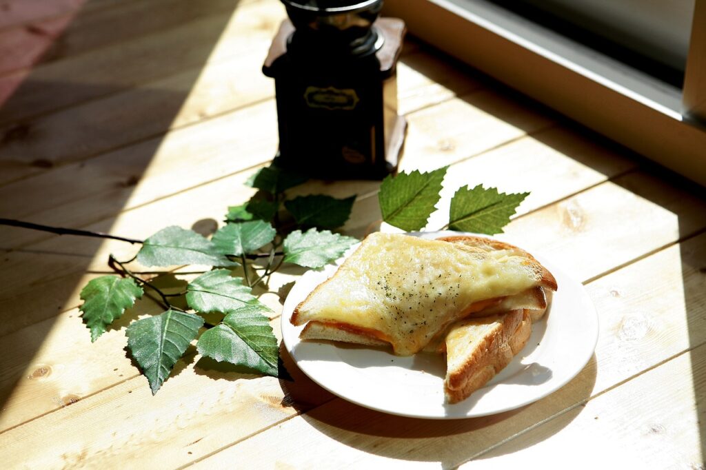 Croque monsieur jambon champignon  pièce