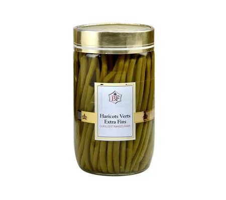Haricots verts extra-fins cueillis et rangés mains   72 cl