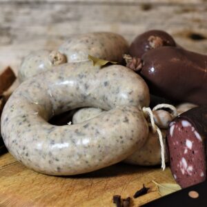 Tarte fine boudin blanc pomme  pièce