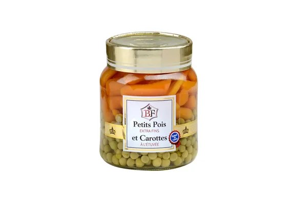 Petits pois extra-fins et carottes à l'étuvée   37 cl